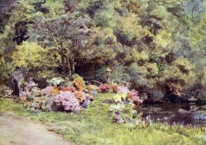 Azalia w Choin w Temple Gardens, Kioto autorstwa Walter Frederick Roofe Tyndale