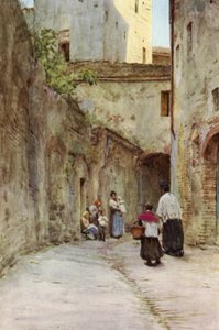 Błogosławieństwo Domów, Riwiera Włoska (kolor lito) autorstwa Walter Frederick Roofe Tyndale