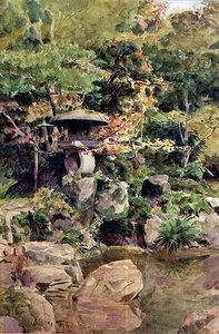 Ogród w Ashinoyu autorstwa Walter Frederick Roofe Tyndale