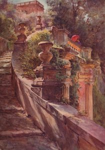 Scallea Delle Sfinge, Villa DEste, c1900 1913 autorstwa Walter Frederick Roofe Tyndale