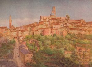 Siena: Miasto na wzgórzu, ok. 1900 1913 autorstwa Walter Frederick Roofe Tyndale