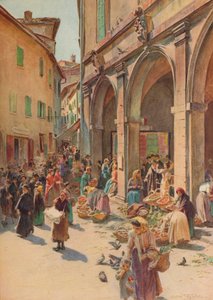 Rynek w Montepulciano, ok. 1900 1913 autorstwa Walter Frederick Roofe Tyndale