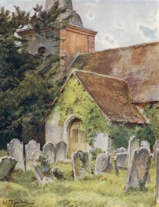 Nowy Las: Kościół Brokenhurst (kolor lito) autorstwa Walter Frederick Roofe Tyndale