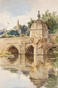 Most miejski w Bradford-on-Avon (akwarela) autorstwa Walter Frederick Roofe Tyndale