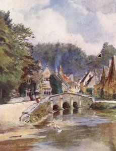 Wessex: Castle Combe, North Wilts (kolorowa litografia) autorstwa Walter Frederick Roofe Tyndale