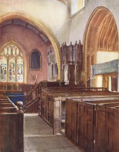 Wessex: Kościół Puddletown (kolorowa litografia) autorstwa Walter Frederick Roofe Tyndale
