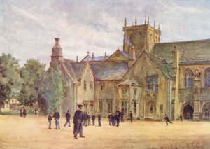 Wessex: Sherborne College (druk kolorowy) autorstwa Walter Frederick Roofe Tyndale
