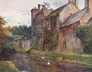 Wessex: Pałac, Wells (kolorowa litografia) autorstwa Walter Frederick Roofe Tyndale