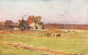 Wessex: Wool Manor House (kolorowa litografia) autorstwa Walter Frederick Roofe Tyndale
