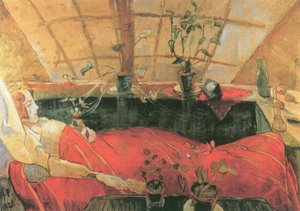 B.79 Walter Gramatté. Die Genesende. The Convalescent (Sonia Gramatté). 1921