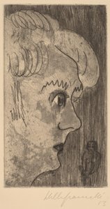 Głowa w profilu, 1923. autorstwa Walter Gramatte