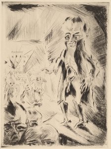 Scena w kawiarni z kaleką, 1918. autorstwa Walter Gramatte