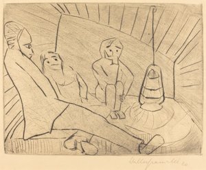 Trzy osoby w atelier, 1920. autorstwa Walter Gramatte
