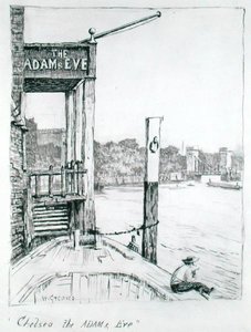 Chelsea, Adam i Ewa (tusz na papierze) autorstwa Walter Greaves