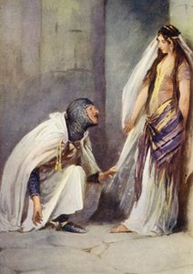 Ilustracja do Ivanhoe autorstwa Sir Waltera Scotta (kolor lito)