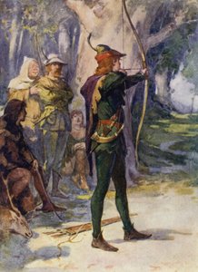 Ilustracja do Ivanhoe autorstwa Sir Waltera Scotta (kolor lito)