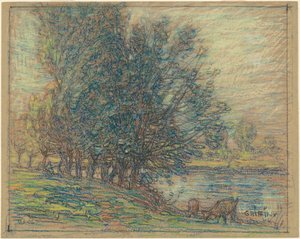 Willows, Longpre, Francja autorstwa Walter Griffin