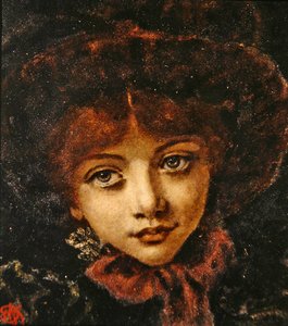Portret Alice Knewstub, córki artysty (akwarela na papierze)