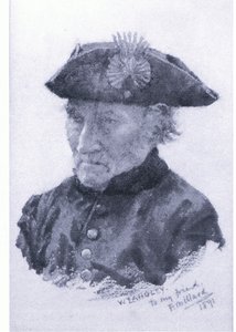 Emeryt z Chelsea, z nieznanego źródła czasopisma lub książki (kolor lito) autorstwa Walter Langley