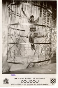 Plakat filmowy przedstawiający Josephine Baker w Zouzou