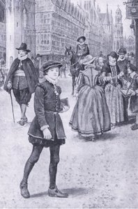 Herrick jedzie w dół Cheapside, ilustracja z My Magazine autorstwa Walter Paget