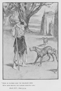 Ilustracja do Odysei Homera Papieża (lito) autorstwa Walter Paget