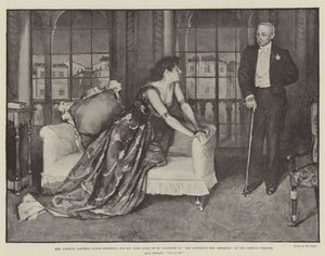 Pani Patrick Campbell (Agnes Ebbsmith) i pan Hare (książę St. Olpherts) w The Notorious Mrs Ebbsmith, w Teatrze Garrick