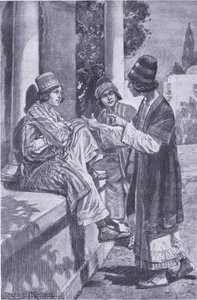 Przyrzeczenie trzech towarzyszy, ilustracja z My Magazine autorstwa Walter Paget