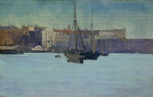 Port Dieppe (olej na pokładzie) autorstwa Walter Richard Sickert