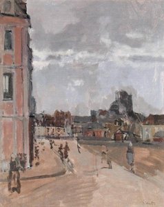 Dieppe, Patrząc w stronę św. Jakuba, ok. 1898 (olej na płótnie) autorstwa Walter Richard Sickert