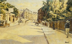 London Street, Bath, patrząc w stronę Walcota, ok.1939 autorstwa Walter Richard Sickert