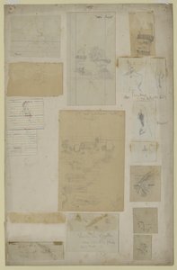 Kilka badań (ołówek na papierze) autorstwa Walter Richard Sickert