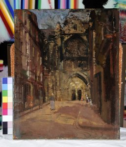 St Jacques, Dieppe, Francja, ok. 1900 (olej na płótnie) autorstwa Walter Richard Sickert