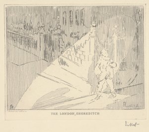 London Shoreditch (akwaforta) autorstwa Walter Richard Sickert