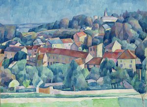 Wioska i zamek Hardricourt autorstwa Walter Rosam