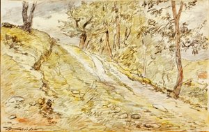 Szkic krajobrazu autorstwa Walter Shirlaw