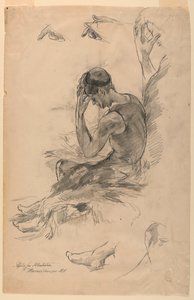Studium dla ilustracji autorstwa Walter Shirlaw
