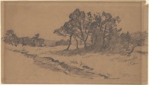 Drzewa na polu autorstwa Walter Shirlaw
