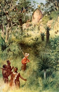 Mauch odkrywający ruiny Zimbabwe autorstwa Walter Stanley Paget