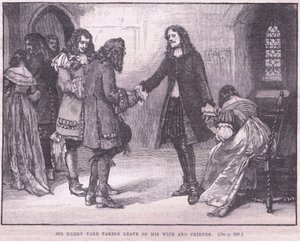 Sir Henry Vane żegna się z żoną i przyjaciółmi autorstwa Walter Stanley Paget