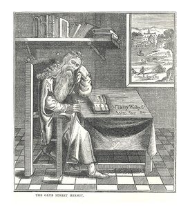 Pustelnik z Grub Street. Ze zdjęcia opublikowanego przez Richardsona, 1878