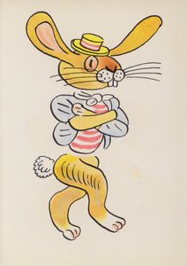 Figurki z książek dla dzieci: Brer Rabbit (kolorowa litografia) autorstwa Walter Trier