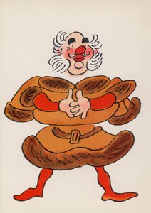 Figurki z książek dla dzieci: Falstaff (kolorowa litografia) autorstwa Walter Trier
