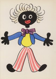 Figurki z książek dla dzieci: Golliwog (kolorowa litografia)