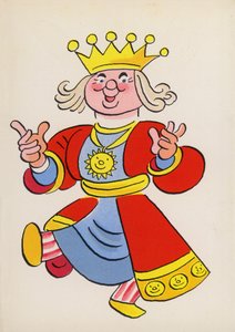 Figurki z książek dla dzieci: Old King Cole (kolorowa litografia) autorstwa Walter Trier