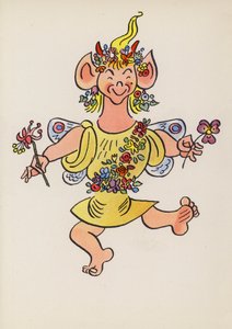 Figurki z książek dla dzieci: Puck (kolorowa litografia)