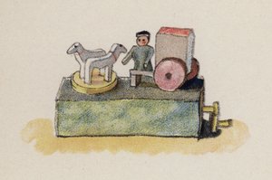 Stara zabawka namalowana przez Waltera Triera (kolorowa litografia) autorstwa Walter Trier