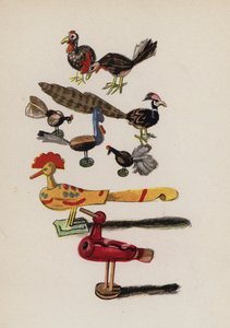 Stara zabawka namalowana przez Waltera Triera (kolorowa litografia) autorstwa Walter Trier