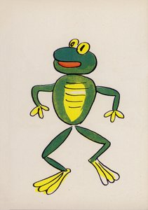 Jeden z szalonych ludzi Waltera Triera (kolorowa litografia) autorstwa Walter Trier