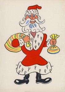 Jeden z szalonych ludzi Waltera Triera (kolorowa litografia) autorstwa Walter Trier